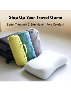 Almohada de Viaje C COJÍN LAB Espuma de Memoria Compacta 2