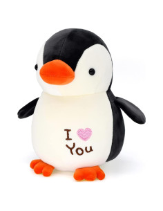 Muñeco de Pingüino de Peluche HWD 22 cm Negro Suave