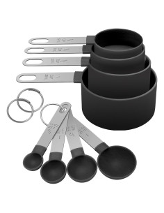 Juego de Tazas y Cucharas Medidoras YQMYXG Acero Inoxidable