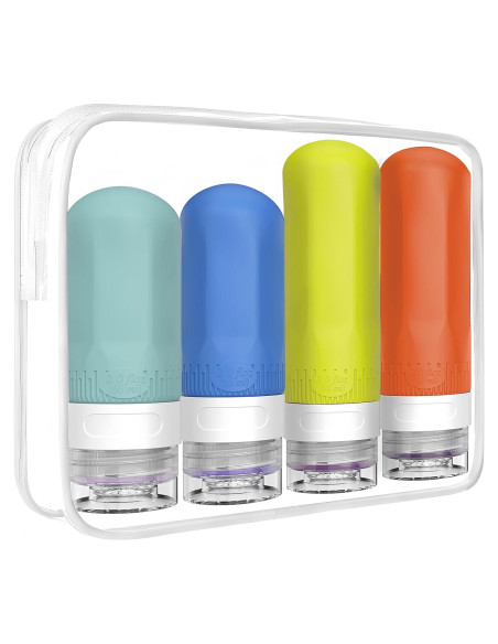 Juego de Botellas de Viaje LSQDV 18 Piezas Aprobadas TSA