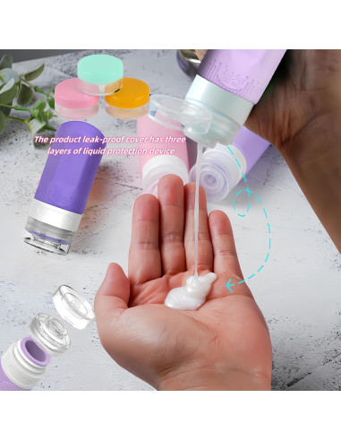 Juego de Botellas de Viaje LSQDV 18 Piezas Aprobadas TSA