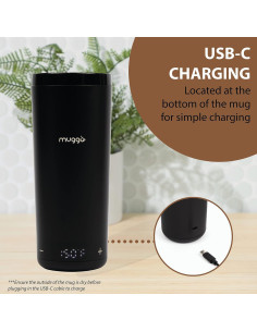 Taza de Café Autocalentable Muggo V10 12 oz USB-C 2