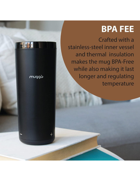 Taza de Café Autocalentable Muggo V10 12 oz USB-C
