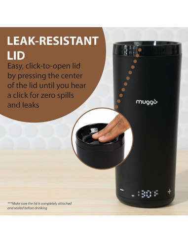Taza de Café Autocalentable Muggo V10 12 oz USB-C