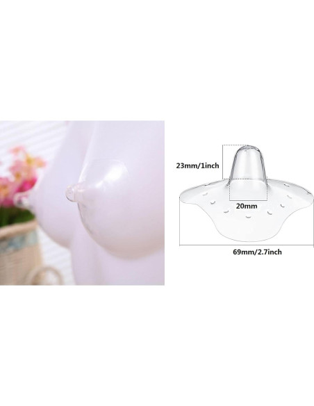 Protectores de Pezones para Lactancia Silicona 20mm - 2 Unidades