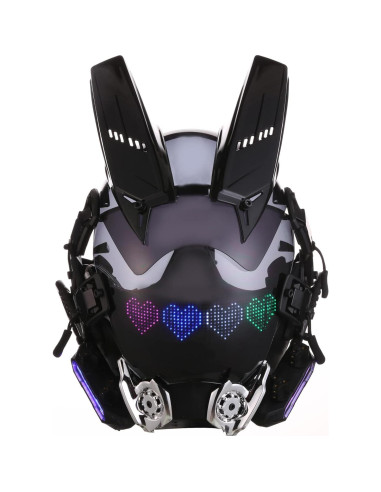 Máscara Punk LED Techwear Ajustable para Fiesta Adultos