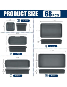 Organizador de Bandeja para Caja de Herramientas TaoTazon 68PCS 2