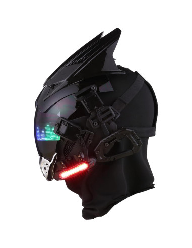 Máscara Punk LED Techwear Ajustable para Fiesta Adultos