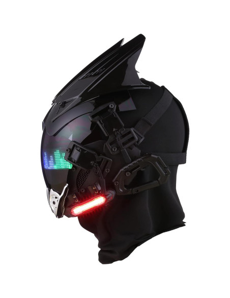 Máscara Punk LED Techwear Ajustable para Fiesta Adultos