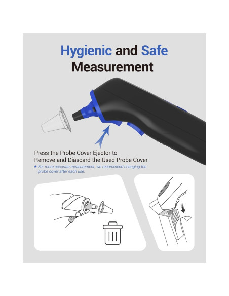 Termómetro de oído Femometer ET108 con sonda precalentada