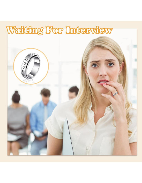 MTLEE 12 Anillos Antiestrés Giratorios y Sensoriales Unisex