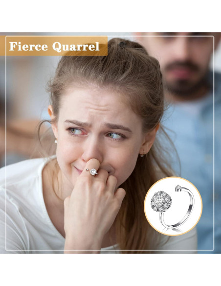 MTLEE 12 Anillos Antiestrés Giratorios y Sensoriales Unisex