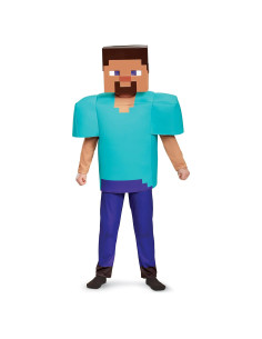 Disfraz Steve Deluxe Minecraft para Niños Talla G (10-12 años)
