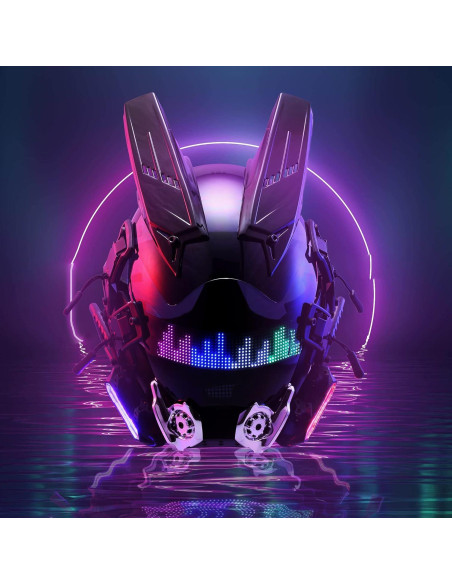 Máscara Punk LED Techwear Ajustable para Fiesta Adultos