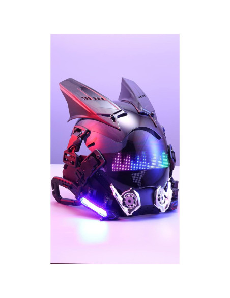Máscara Punk LED Techwear Ajustable para Fiesta Adultos