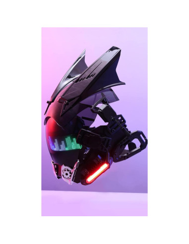 Máscara Punk LED Techwear Ajustable para Fiesta Adultos