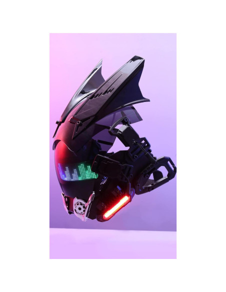 Máscara Punk LED Techwear Ajustable para Fiesta Adultos