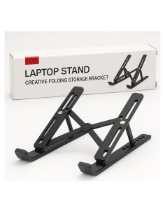 Soporte Plegable para Laptop Verdevida - Aluminio Negro, 6 Niveles