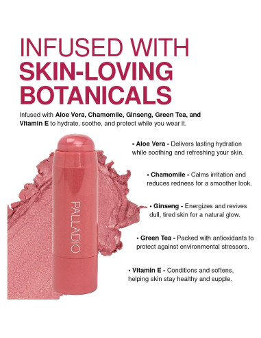 Tinte 2-en-1 para Mejillas y Labios Palladio Delicado