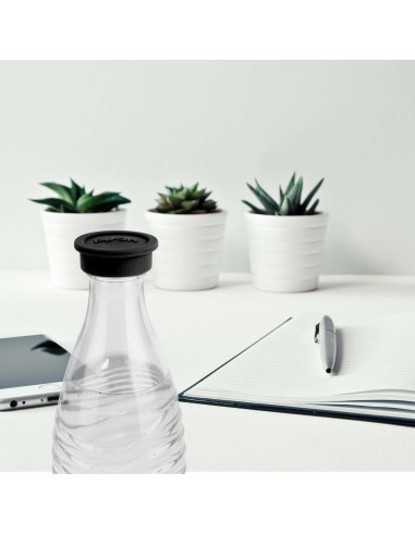 4 Tapas de Botellas de Silicona Reutilizables Gosknor - Negro