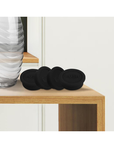 4 Tapas de Botellas de Silicona Reutilizables Gosknor - Negro