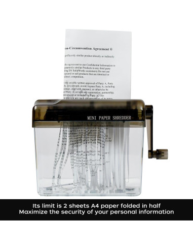 Mini Trituradora Manual de Papel JIKIOU A4 400g