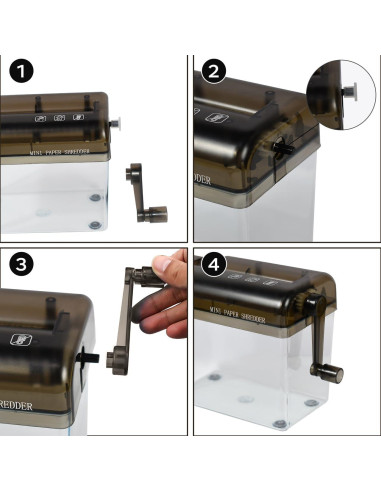 Mini Trituradora Manual de Papel JIKIOU A4 400g