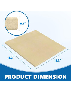 Piedra para Pizza Cuadrada SafBbcue 33.5x33.5cm para Horno 2