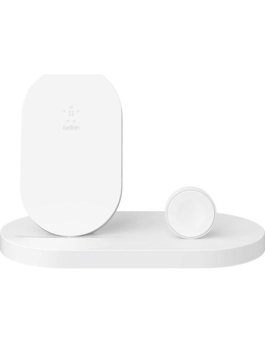 Base de Carga Inalámbrica Belkin 3 en 1 para iPhone y Apple Watch - Blanco