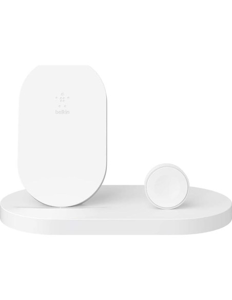 Base de Carga Inalámbrica Belkin 3 en 1 para iPhone y Apple Watch - Blanco