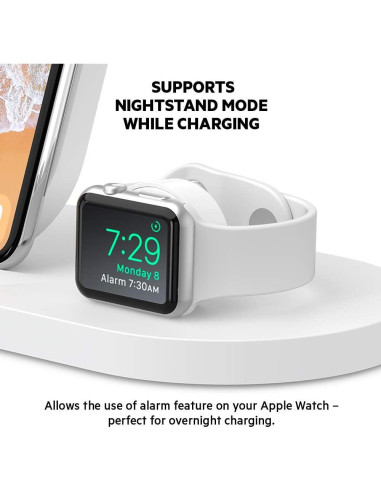 Base de Carga Inalámbrica Belkin 3 en 1 para iPhone y Apple Watch - Blanco