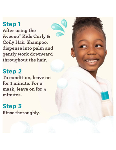 Acondicionador Rizado Aveeno Kids 354 ml - Hipoalergénico