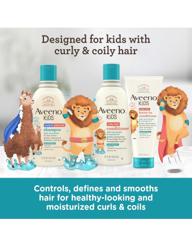 Acondicionador Rizado Aveeno Kids 354 ml - Hipoalergénico