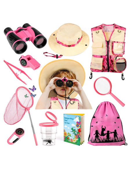 Kit de Exploración INNOCHEER para Niños 3-12 Años Camuflaje Rosa