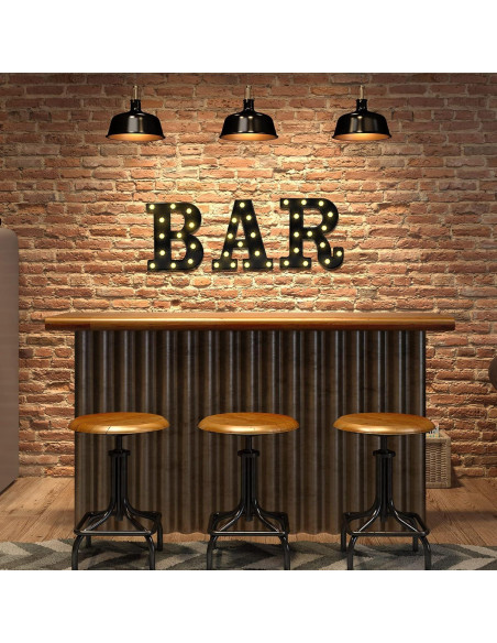 Mudder 3 Piezas Luz LED Letras BAR para Decoración de Bar