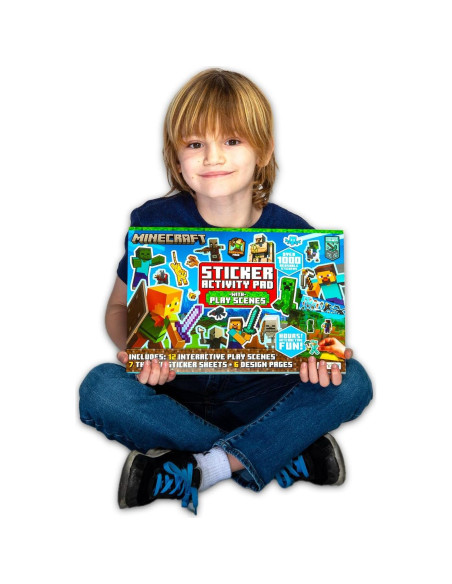 Caja de Stickers Gigante Minecraft - Más de 1000 Stickers Reutilizables