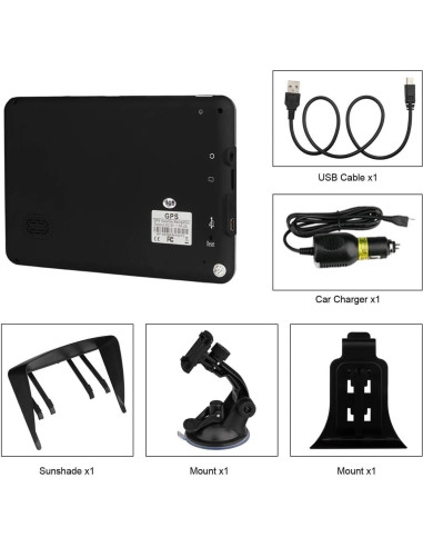 GPS para Automóvil LONGRUF 7" Pantalla Táctil Mapa 2025