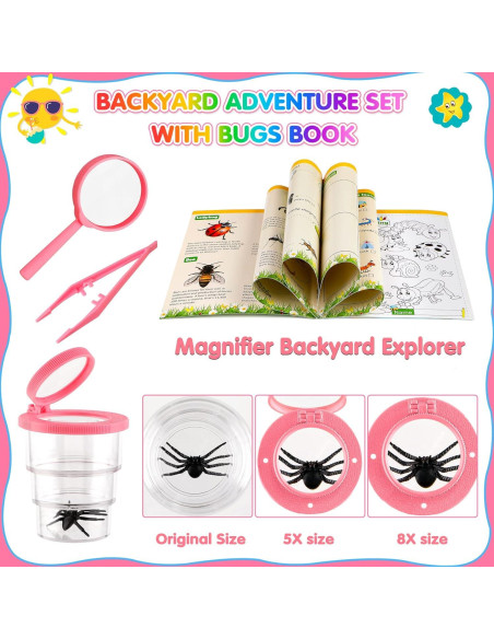 Kit de Exploración INNOCHEER para Niños 3-12 Años Camuflaje Rosa