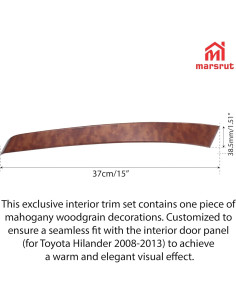 Cubierta de Manija de Puerta Marsrut para Toyota Highlander 2008-2013, Grano de Madera 2