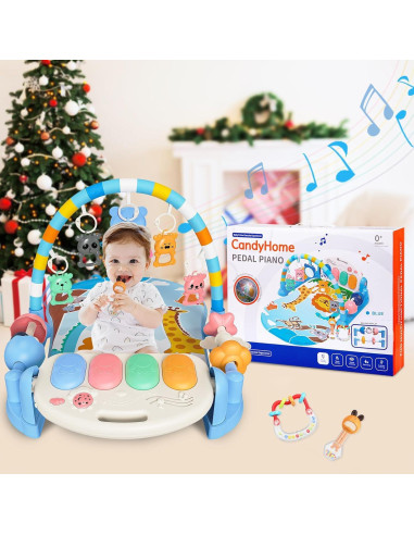 Alfombra de Juego para Bebés CandyHome con Piano y 8 Juguetes