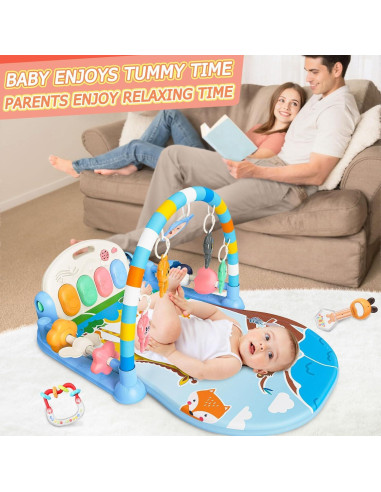 Alfombra de Juego para Bebés CandyHome con Piano y 8 Juguetes
