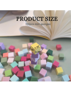 Kit de 100 Esponjas para Arte de Uñas Ombre QZRUO - Mini Esponjas de 1 cm 2