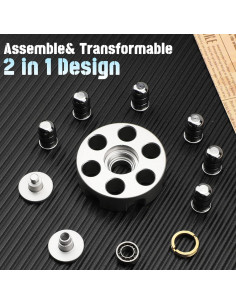 Spinner de Fidget de Metal Umnodobn Negro 15.24x12.7 cm 2