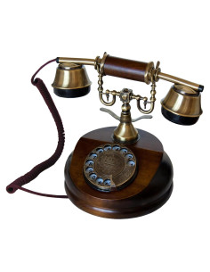 Teléfono Vintage de Madera Opis 1921 con Disco Rotatorio