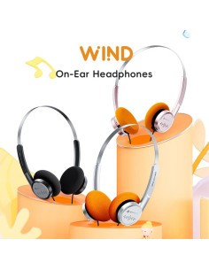 Auriculares On-Ear FiiO Wind 40mm HiFi con Micrófono Negro 2