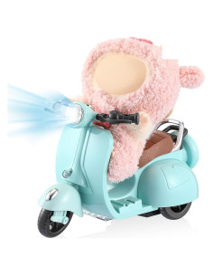 Mini Scooter Eléctrico para Muñecas Simgoing Azul 19x12.5cm