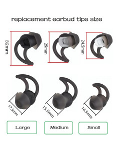 Consejos de Auriculares CYADCI Silicona Aislamiento Ruido 3 Pares 2