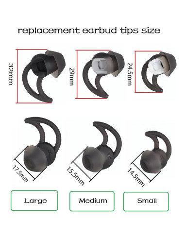 Consejos de Auriculares CYADCI Silicona Aislamiento Ruido 3 Pares