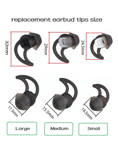 Consejos de Auriculares CYADCI Silicona Aislamiento Ruido 3 Pares