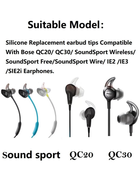 Consejos de Auriculares CYADCI Silicona Aislamiento Ruido 3 Pares